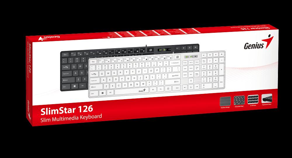Клавиатура Genius SlimStar 126 WhiteUSB (Only Laser) фото 3