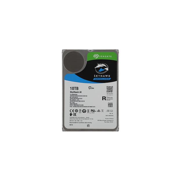 Жесткий диск Seagate SkyHawkAI ST10000VE001, 10ТБ, HDD, SATA III, 3.5" фото 1