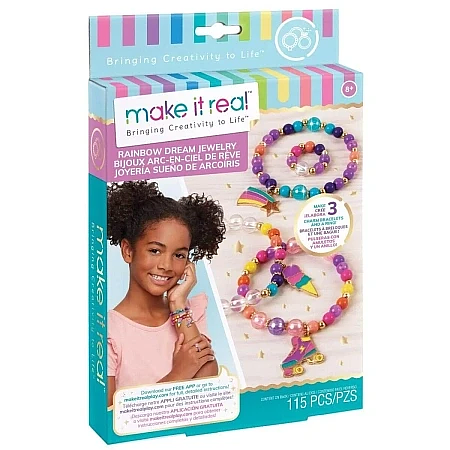 Набор для творчества Make It Real Браслеты с бусинами Rainbow Dream Jewellery 1204MR фото 1