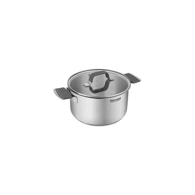 Кастрюля 5.1л Rondell Normanne RDS-1814, нержавеющая сталь, с крышкой фото 1