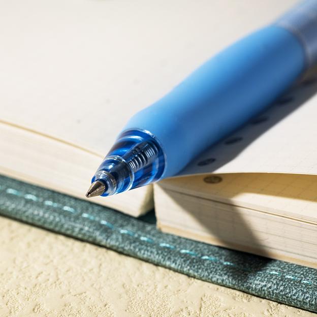 Набор ручек гелев. автоматическая Deli (EG60-BK-P) ассорти черн. черн. кор.карт. (12шт) линия 0.5мм резин. манжета фото 3