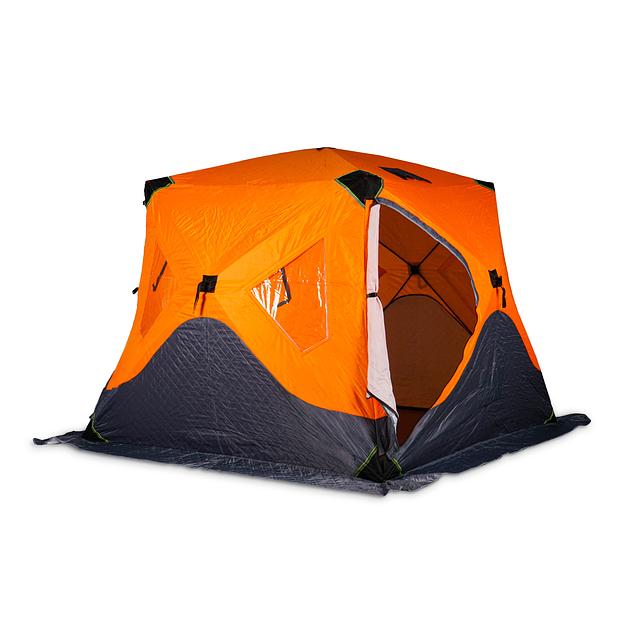 Палатка для зимней рыбалки куб оранжевая AG2038-1 фото 2