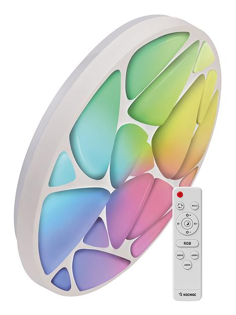 Светильник светодиодный ДБО-75 настенно-потолочный управляемый SHELL RGB 230В 3000-6500K 6000Лм 500x80мм с RGB подсветкой фото 1