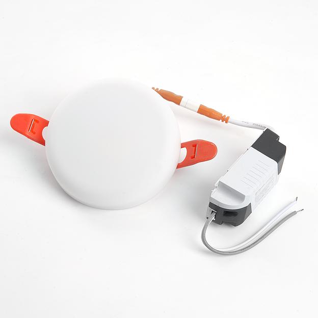 Светильник светодиодный ДВО-6w 4000К 600Лм slim белый с регулируемым монтажным диаметром (до 70мм) фото 2