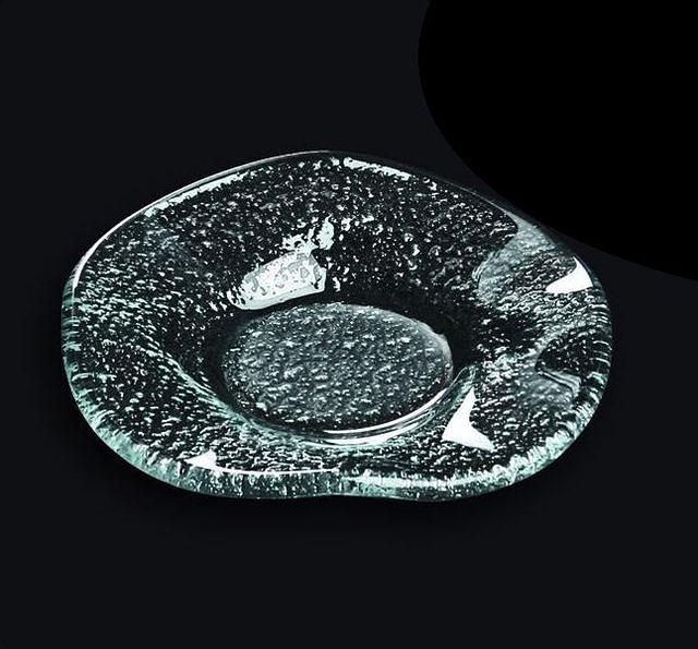 Тарелка d=120 мм. прозр. стекло 3D /1/6/24/ фото 1