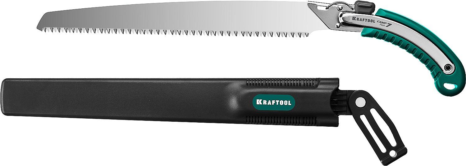 KRAFTOOL Camp Fast 7, 350 мм, ножовка для быстрого реза сырой древесины (15216) фото 1