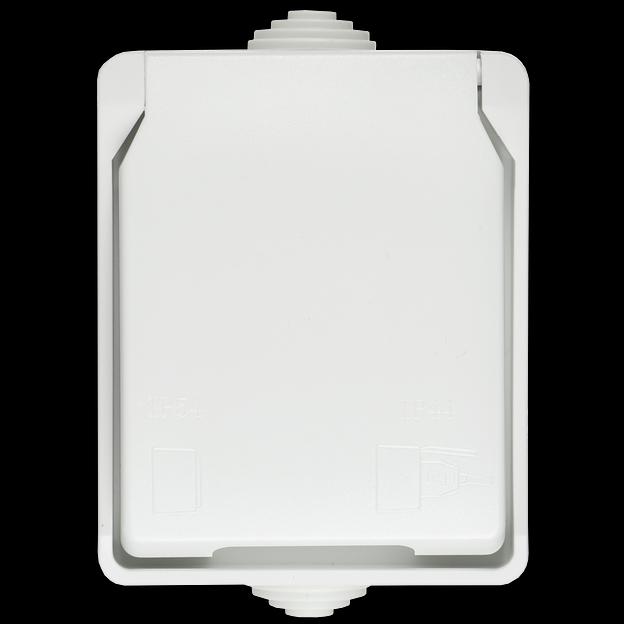 FORS Розетка 1-местная с заземлением для открытой установки 16А IP54 РСб20-3-ФБ белый ФОРС фото 2