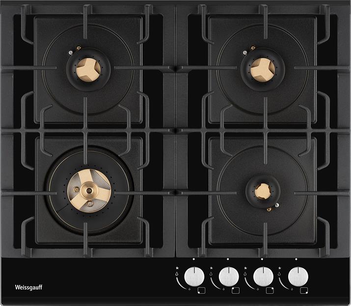 Газовая варочная поверхность Weissgauff HGG 6445 BL Volcano Burner черный фото 1