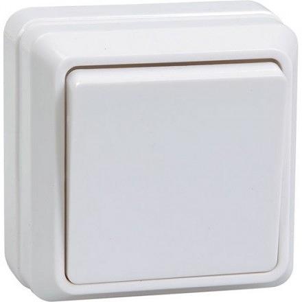 Iek EVO13-K01-10-DC ВСк20-1-0-ОБ Выключатель 1кл кноп. 10А ОКТАВА (белый) фото 1