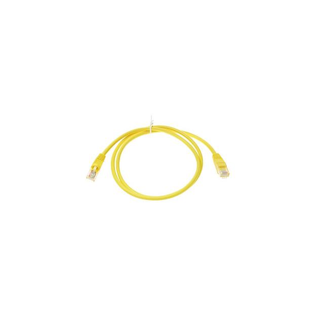 Патч-корд литой (molded), кат.5E, 1м, многожильный, 1 шт, желтый фото 1