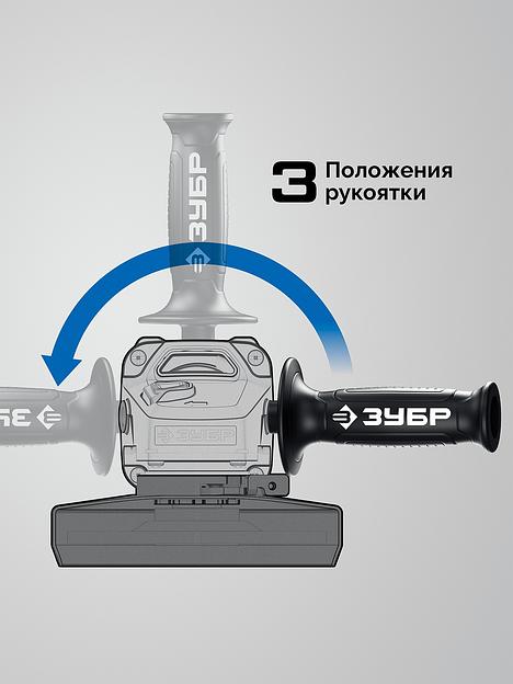 ЗУБР 1800 Вт, d125 мм, УШМ, регулировка оборотов, Профессионал (УШМ-П125-1800 ЭПСТ) фото 10