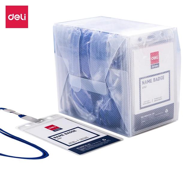 Бейдж вертикальный, на шнурке, 80x128 мм ОПТ фото 3