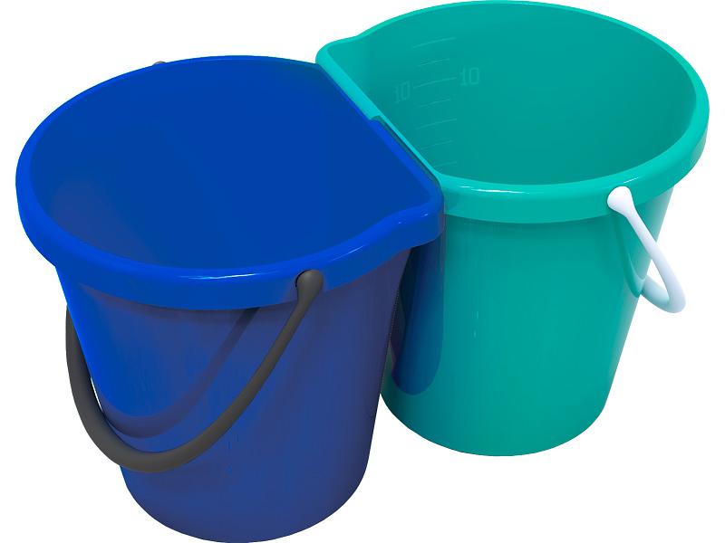 Система многофункциональная Два ведра 12л+12л мятно-синий фото 1