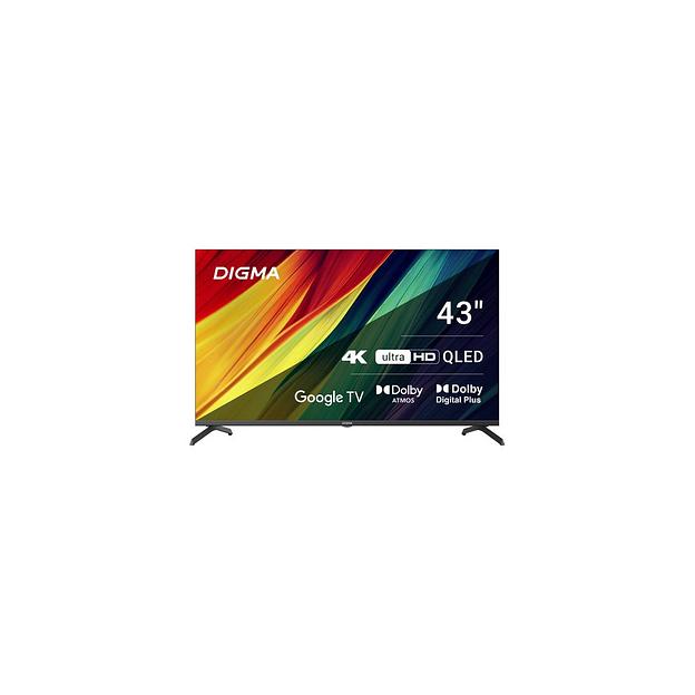 43" Телевизор Digma DM-LED43UQB31, QLED, 4K Ultra HD, черный, СМАРТ ТВ, Google TV фото 1
