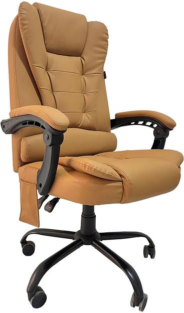 Кресло Cactus с вибромассажем CS-CHR-OC05M-BR бежевый эко.кожа с подголов. крестов. фото 7