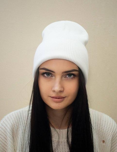 Шапка лопата бела ОПТ фото 1