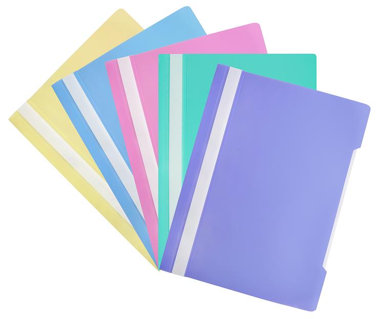 Папка-скоросшиватель Бюрократ Pastel -PSLAST/GRN A4 прозрач.верх.лист пластик мятный 0.14/0.18 фото 4