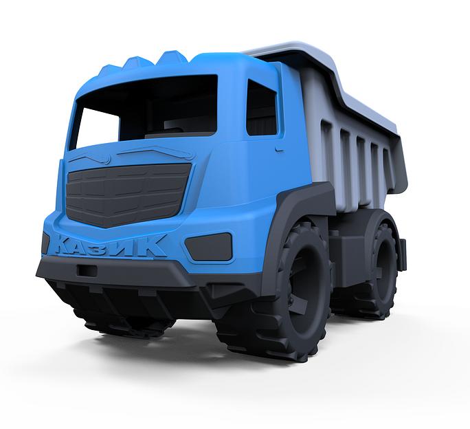 Грузовик «Казик» (синий + серый) в сетке ОПТ фото 1