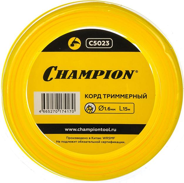 Леска для садовых триммеров Champion C5023 d=1.6мм L=15м фото 1