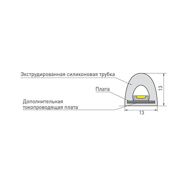 Лента герметичная RTW-PWT-A180-13мм 24V Day4000 (14.4 W/m, IP68, 2835, 5м) (14.4 Вт/м, IP68) фото 5