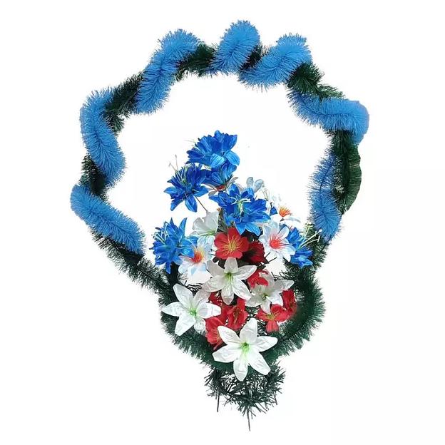 Рит-ная корзина Линус (георг. ,лилии,маки) ф253г-р140-н90-н159-г327-г511-9380-г275 95см фото 2