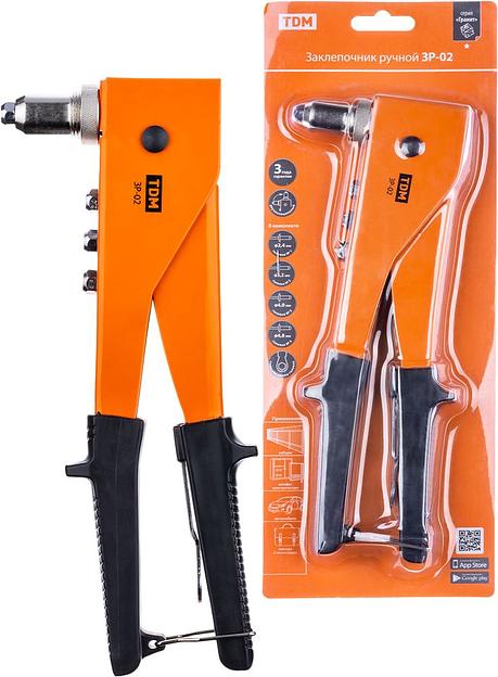 Заклепочник ручной ЗР-02, 2.4-4.8 мм, "Гранит" TDM фото 1