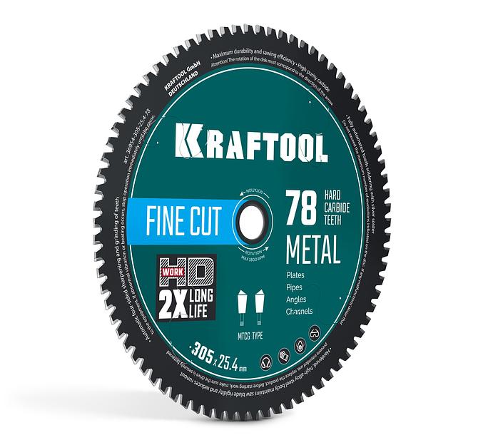 KRAFTOOL Metal Cut 305 х 25.4 мм, 78Т, диск пильный по металлу и стали (36954-305-25.4-78) фото 1