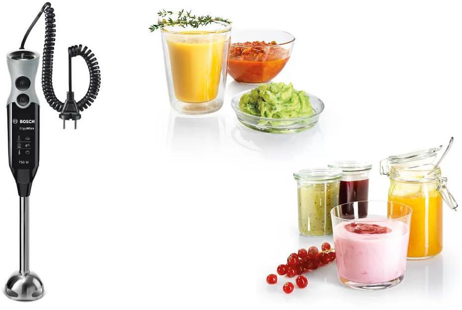 Блендер погружной Bosch MSM67170 750Вт черный/серый фото 3