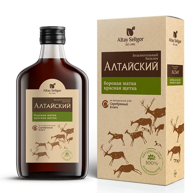 Алтайский бальзам с боровой маткой и красной щеткой 250 мл, опт фото 1