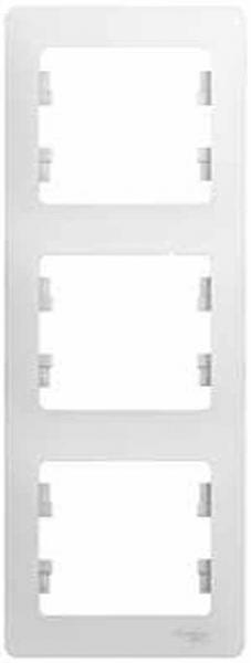 Systeme electric GSL000107 GLOSSA 3-постовая РАМКА, вертикальная, БЕЛЫЙ фото 3