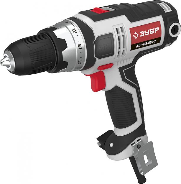 Дрель-шуруповерт Зубр ДШ-М3-500-2 500Вт патрон:быстрозажимной фото 1