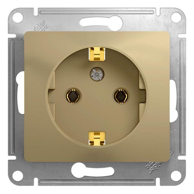 Systeme electric GSL000443 GLOSSA РОЗЕТКА с заземлением, 16А, механизм, ТИТАН фото 1