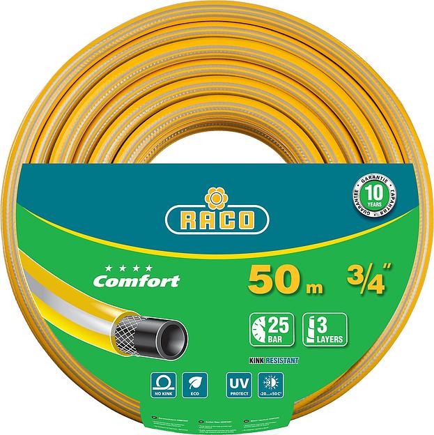 RACO COMFORT, 3/4″, 50 м, 25 атм, трёхслойный, армированный, поливочный шланг (40303-3/4-50) фото 1