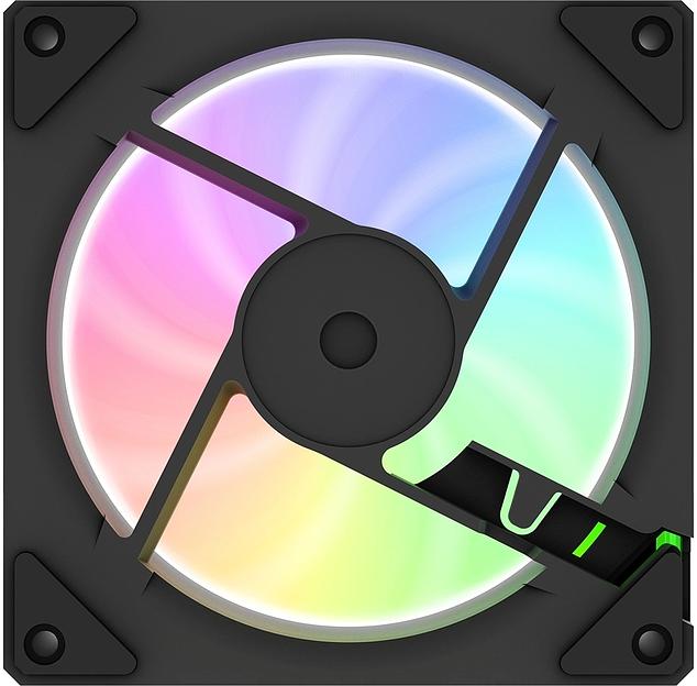 Вентилятор для корпуса Bloody CF-12 LCD ARGB 120х120x25 черный 4-pin 32дБ (упак.:1шт) (CF-12-ARGB120-BK) Ret фото 6