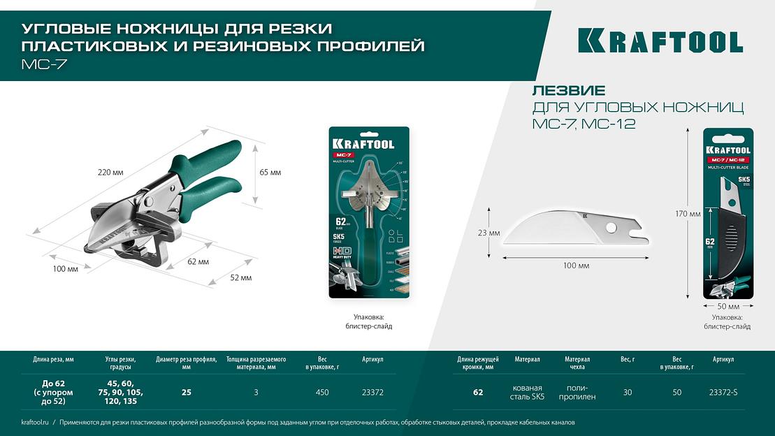KRAFTOOL Сменное лезвие для MC-7 / MC-12 (23372-S) фото 8