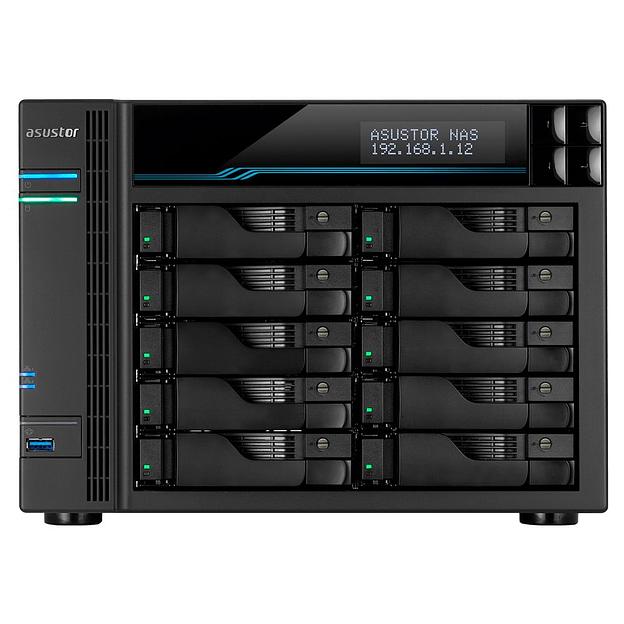 Сетевое хранилище ASUSTOR AS7110T 10-Bay NAS/Media player/Intel Xeon E-2224 3.4GHz up to 4.6GHz(Quad-Core), 8GB SO-DIMM DDR4, noHDD(HDD,SSD),/10x1GbE+3x2,5Gbe(LAN)/3xUSB3.2,HDMI/M.2/4ip camera license; 90IX01D1-BW3S1 (AS7110T) фото 4