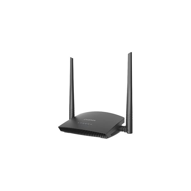 Wi-Fi роутер Digma DWR-N301, Wi-Fi 4, N300, 2.4ГГц, 3 LAN, черный фото 1