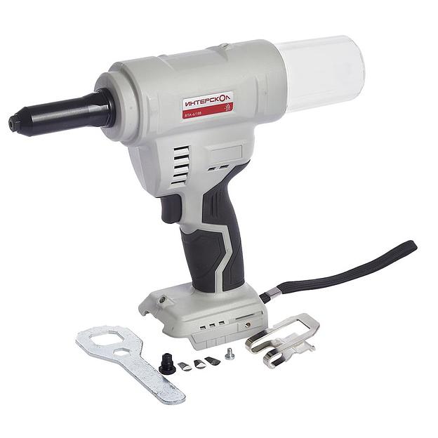 Заклепочный пистолет с бесщеточным (вентильным) двигателем ИНТЕРСКОЛ ВПА-6/18В фото 2