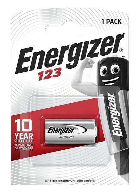 Батарейка Energizer CR123A BL1 Lithium 3V (1/6/60) Energizer E300777602 фото 1