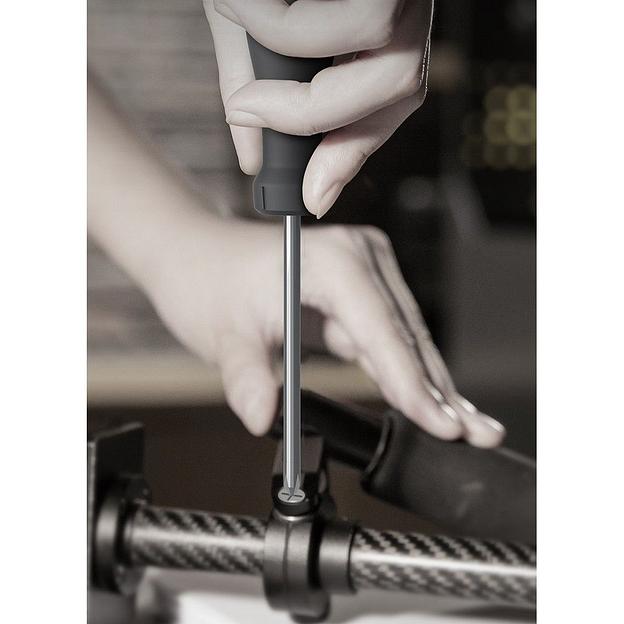 Крестовая отвертка "Home Series Black" Deli HT1203 PH0x75мм Эксклюзивный дизайн, рукоятка из высококачественного софттач пластика фото 6