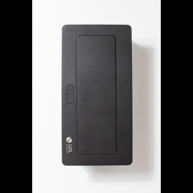 Люк на 3 поста (45х45), металл, черный с пластиковой коробкой, IP40 фото 3