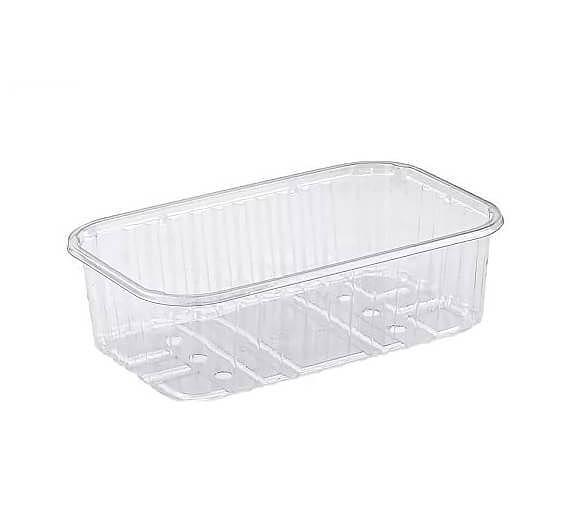 Пластиковый лоток для ягод и микрозелени 500 г прозрачный, опт фото 1