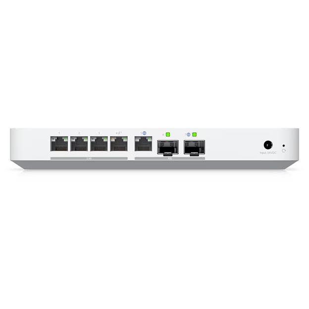 Ubiquiti UniFi Gateway Fiber Маршрутизатор 4 ядра (2,2 ГГц), 4х 2.5G RJ45, 1х 10G RJ45, 2х 10G SFP+ фото 5