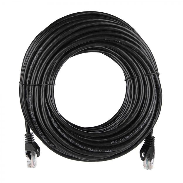 Кабель ACD Патч-корд ACD-LPU5C-20M |ACD-LPU5C-20M| Cat5e UTP 24AWG 4Pair, 7/0.18мм CU Черный, 20м, (741852) фото 1