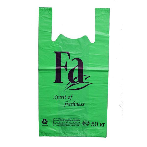 Пакет-майка "Фа" зеленый 30*55см 21мк - 100 шт фото 1