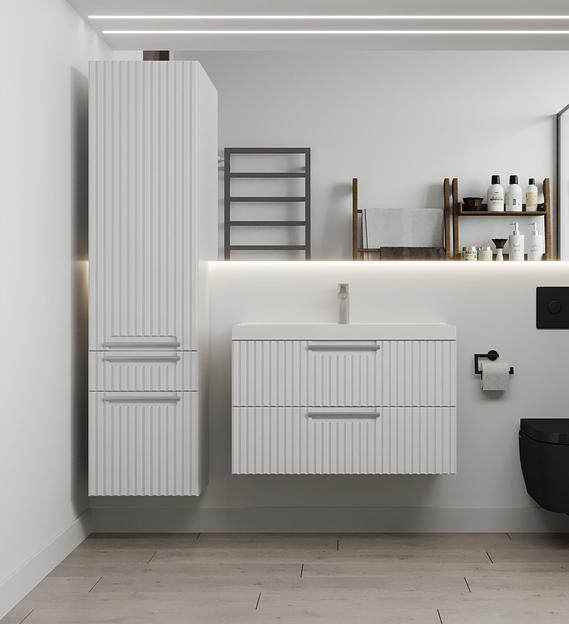 Тумба Белла подвесная премиум 1000мм цвет белый софт опт фото 1