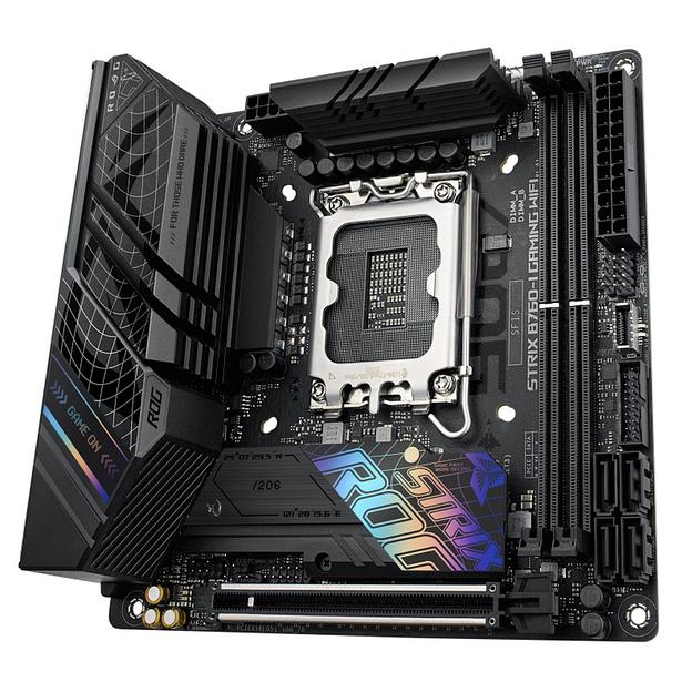 Материнская плата ASUS ROG STRIX B760-I GAMING WIFI, LGA1700, B760, 2*DDR5, HDMI+DP, 4xSATA3 + RAID, M2, Audio, Gb LAN, USB 3.2, USB 2.0, mITX; 90MB1D90-M0EAY0 (ROG STRIX B760-I GAMING WIFI) фото 3