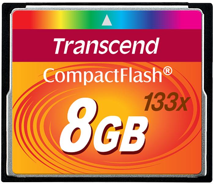 Карта памяти Transcend CompactFlash 133 8GB (TS8GCF133) фото 1