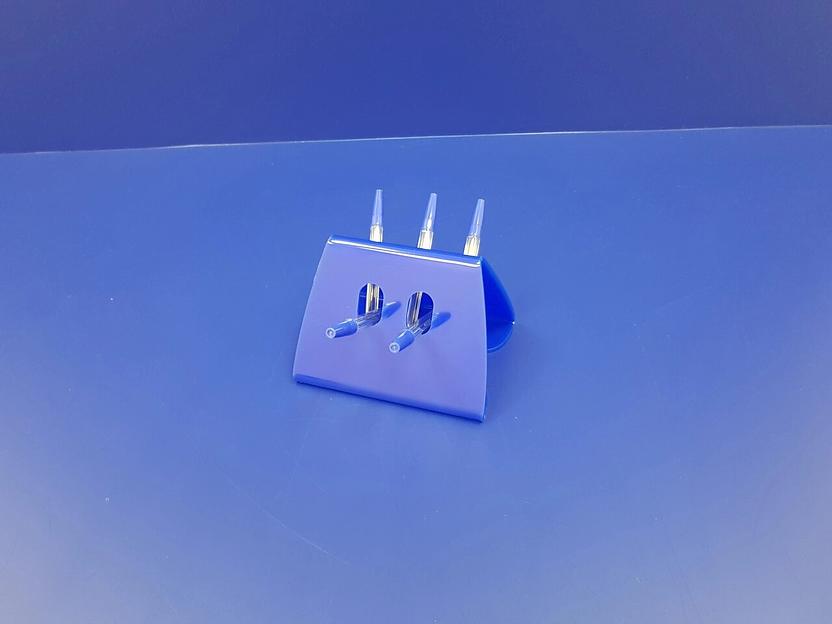 Подставка для ручек карандашей кистей 5 секции.(домик , цвет синий) фото 2