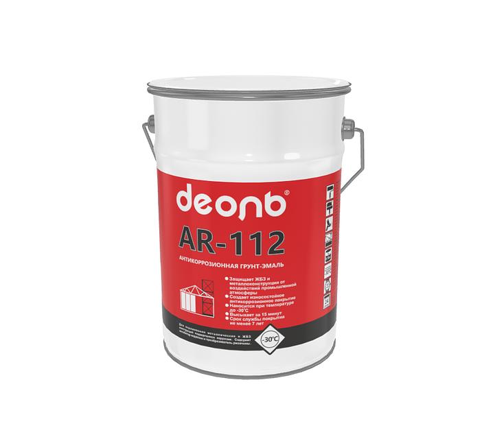 Грунт-эмаль антикоррозионный быстросохнущий AR-112 полуматовый ДЕОЛЬ белый 5 кг фото 1